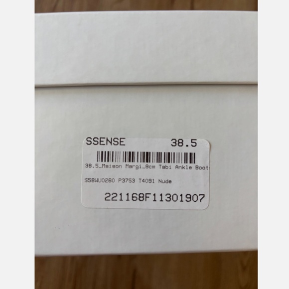 ★NEW With Box Org.$1420  MAISON MARGIELA Tabi Ankle Boots Nude EU38.5★ - Picture 10 of 10